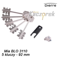 Wkładka Dierre 002 - Mia BLO 3110 - 5 kluczy 92 mm